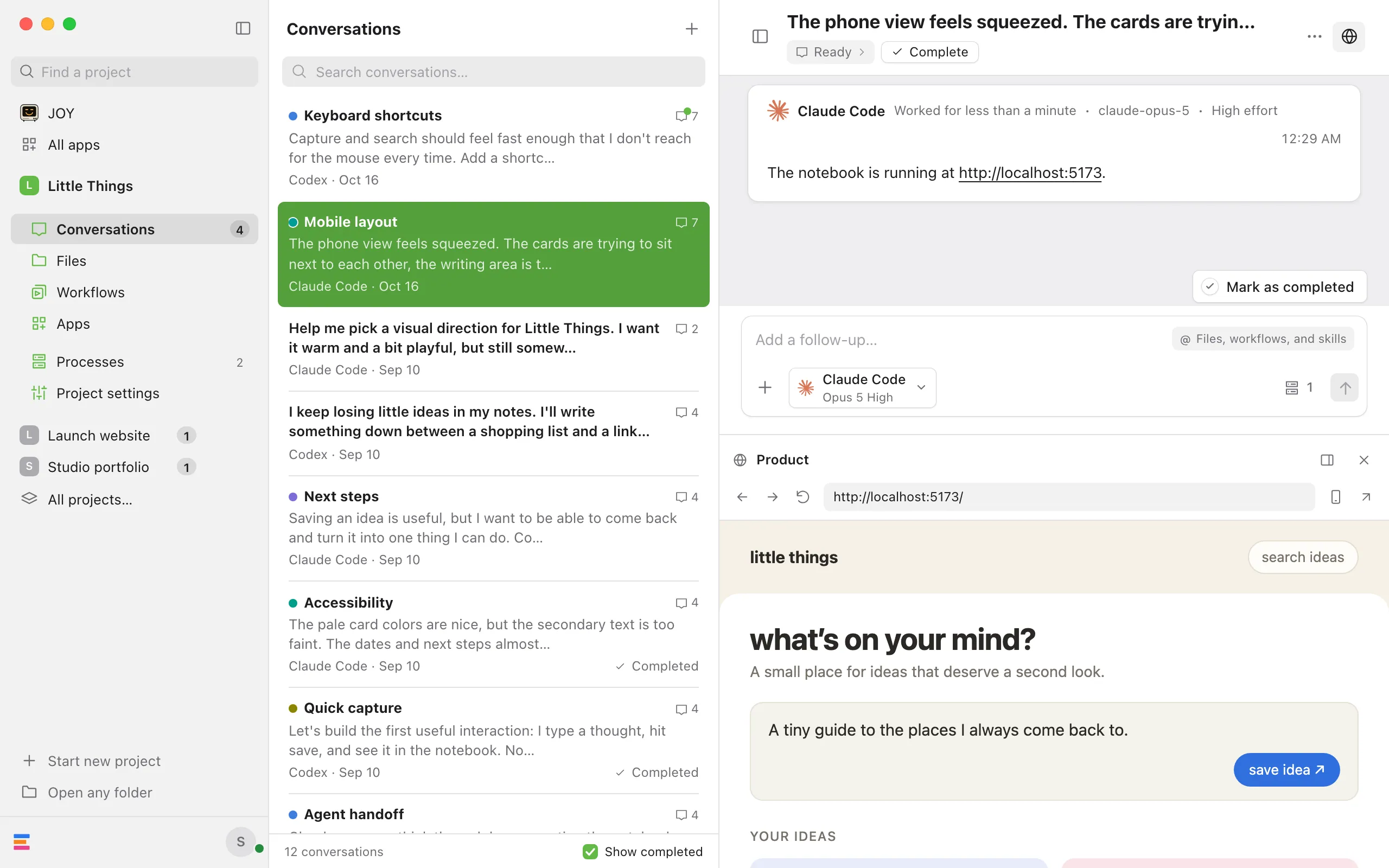 The process's conversation with the website shown in the product browser beside it. Highlighted: Product browser.